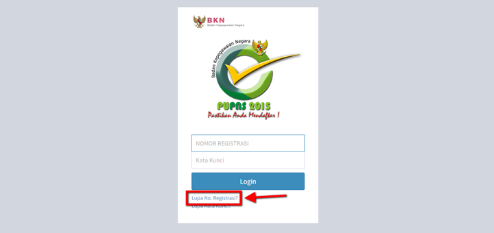 Lupa No Registrasi PUPNS 2015