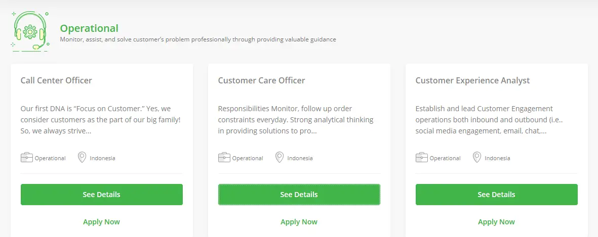 Pilih Job - Tokopedia