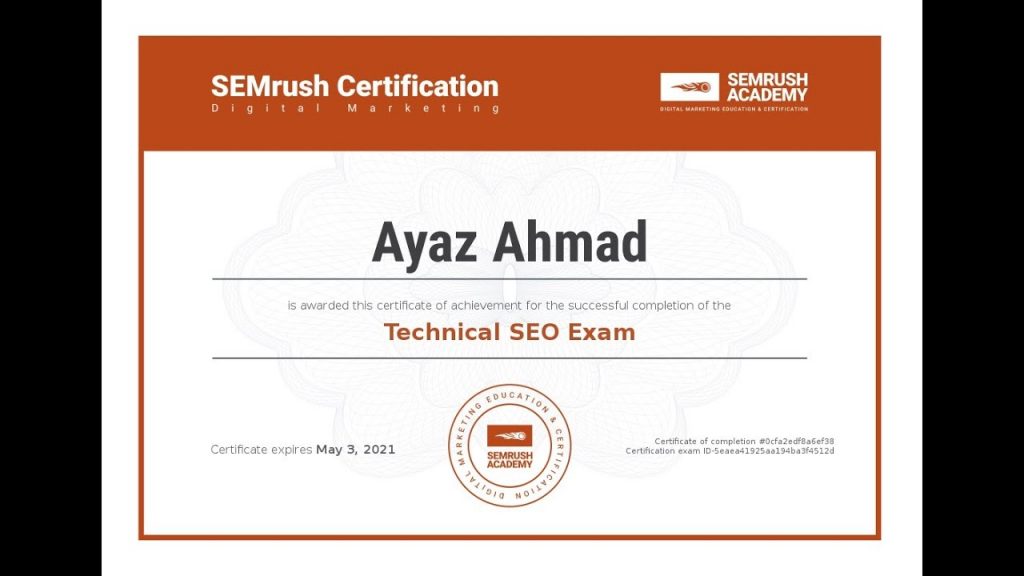 SEMRush Certification